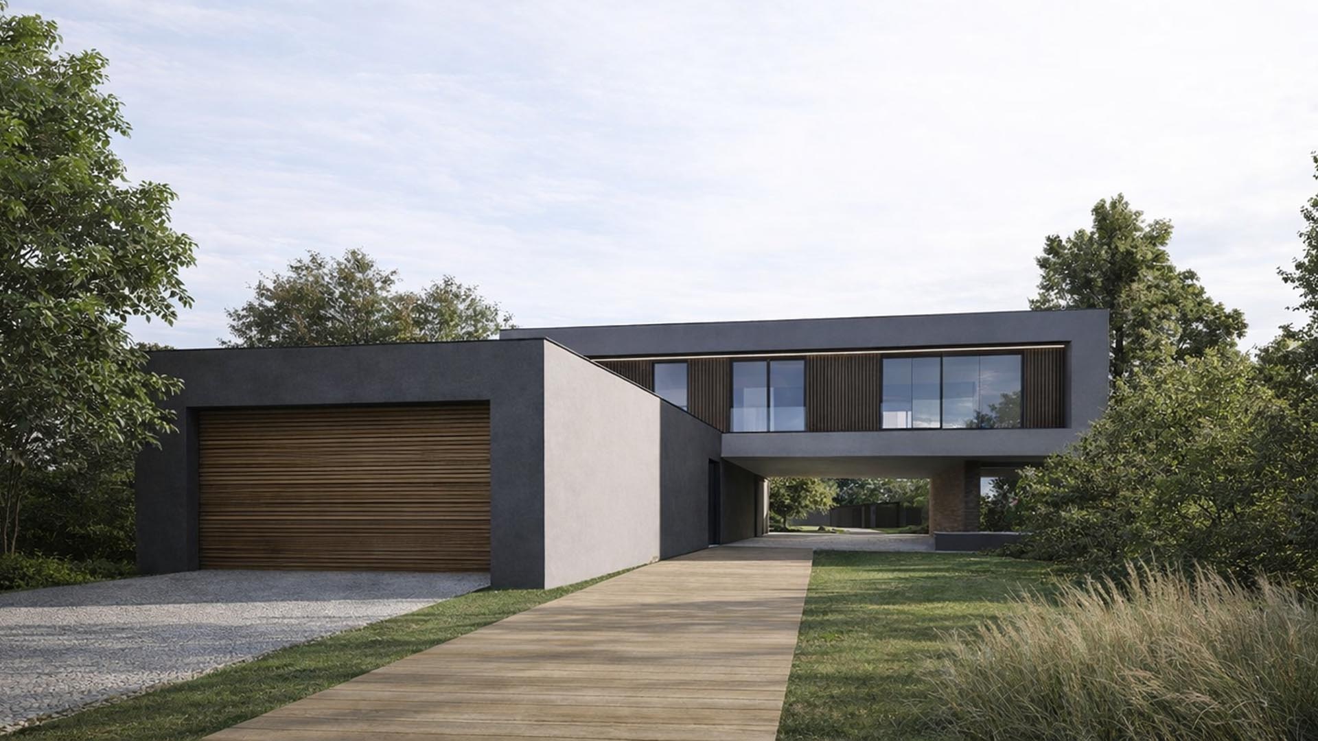 Casa moderna cu un singur nivel, proiect de arhitectura in Timisoara